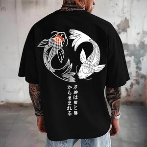 เสื้อยืดโอเวอร์ไซส์ลายกราฟิกสำหรับผู้ชาย เสื้อสตรีทแวร์สไตล์ญี่ปุ่น เสื้อยืดวินเทจฮาราจูกุ เสื้อยืดดีไซน์เนอร์ทรงไหล่ตก - Product Image 5