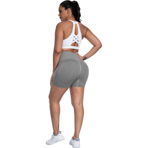 Shorts de sport sans coutures taille haute, effet galbant fessier, contrôle du ventre, tissu extensible doux pour la gym et le yoga - Product Image 6