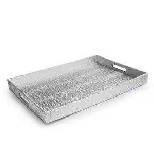 Plateau de service de qualité supérieure, rectangulaire, en acier inoxydable durable, à vendre - Product Image 1