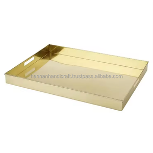 Bandeja Decorativa Ovalada de Latón con Acabado Antiguo, Bandeja de Metal para Servir y Exhibir - Product Image 4