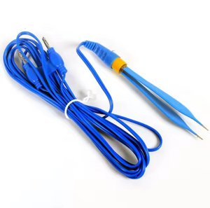 Pinzas bipolares de acero inoxidable europeas antiadherentes con fuente de alimentación manual, instrumentos quirúrgicos rectos, pinzas bipolares tipo bayoneta - Product Image 1