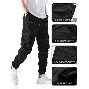 Plus Size Mens Cargo Jogger Pants Multi Pocket Regular Fit Bottoms Custom Logo Cargo Trousers For Casual Comfort - Product Image 4