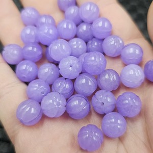 ลูกปัดหยกเจไดต์สีลาเวนเดอร์ลายดอกบัวขนาด 8 มม. 10 มม. สำหรับทำเครื่องประดับ DIY - Product Image 4