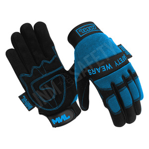 Gants de sécurité Amara en néoprène avec manchette, en cuir synthétique, pour mécaniciens, avec dos laminé en Spandex, protection industrielle des mains - Product Image 6