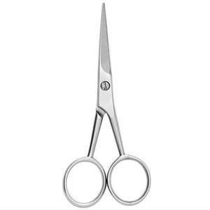 Professional Stainless Steel Nail Care <b>Scissors</b> with Straight Blade and Plastic Handle for Beauty Salon Use - Product Image 1