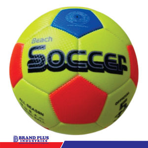 Brand Plus Machine Stitched Beach Soccer Ball Size 5 Promotional <b>Football</b> PU Soft Foam Material Custom Logo Yellow Blue <b>Red</b> - Product Image 1
