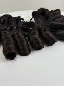 Extensions de cheveux humains en gros, tissées, lisses, noir naturel - Product Image 3