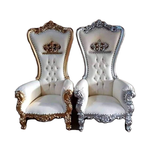 Best Quality Hot Selling Custom Order High Back Syahrini Sofa Throne <b>Chair</b> European Style Solid <b>Wood</b> Convertible for Living Room - Product Image 2