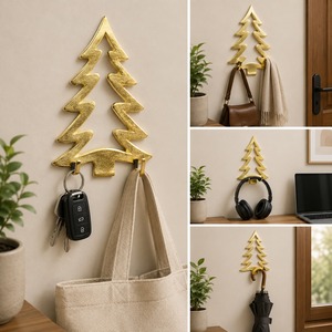 Decorative <b>Christmas</b> <b>Stocking</b> <b>Holder</b> with Durable Mantel Hanger for Hanging <b>Stockings</b> Wreaths Garlands and Holiday Ornaments Use - Product Image 5