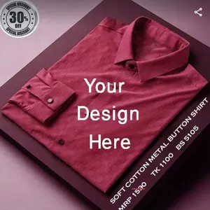 Nuevo diseño de logotipo personalizado popular aquí estilo a cuadros ropa de calle de alta calidad hombres personalizados para camisas formales directamente desde Bd
