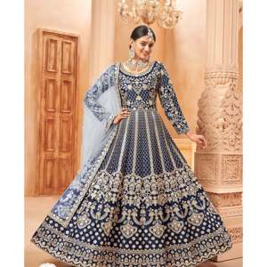 Vestido de diseñador Anarkali con parte inferior y Dupatta para fiestas nocturnas y ocasiones especiales - Product Image 6