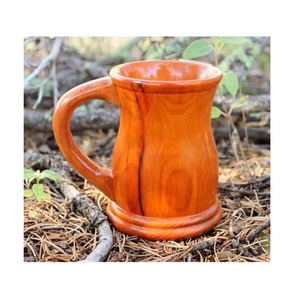 Tasse à café artisanale en bois massif, écologique, grande capacité, résistante à l'eau bouillante, finition naturelle, moderne - Product Image 3