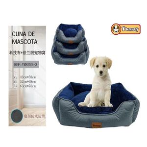 Lit pour animaux de compagnie Yommy avec doublure en flanelle S M L, fond imperméable, niche pour chien - Product Image 2