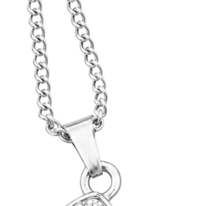   Collier en argent avec strass en forme de feuille de lierre pour femme, pendentif scintillant, chaîne élégante, bijoux de mode inspirés des sororités, cadeau - Product Image 2
