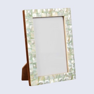 Handmade Mother Of Pearl <b>Picture</b> <b>Frame</b> <b>Vintage</b> Green Mosaic Shell Inlay Photo <b>Frame</b> For Tabletop Home Decor Bulk Wholesale - Product Image 1