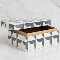 Boîtes de rangement décoratives tendance en os indien pour la maison, boîtes à bijoux décoratives en os polies rectangulaires de plusieurs tailles