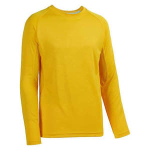 Camiseta de Manga Larga para Hombre, Cuello Redondo, Corte Regular, Color Sólido, Informal, Tejido de Punto, Secado Rápido, Poliéster - Product Image 1