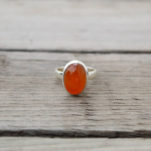 Carnelian Gemstone <b>Midi</b> <b>Ring</b> 925 Silver Handmade Statement <b>Ring</b> for Women handmade Birthday Anniversary Gift <b>Ring</b> For Her - Product Image 3