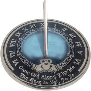 Horloge solaire en laiton de 10 pouces, design antique peint, pour jardin, décoration extérieure et intérieure - Product Image 1