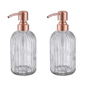 Distributeur de savon mural en acier inoxydable de qualité supérieure, support moderne en métal pour savon liquide pour les mains - Product Image 4
