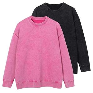 Sweat-shirt pour homme avec logo personnalisé, sweat-shirt lourd à col rond 100% coton, lavage à l'acide, pour homme - Product Image 5