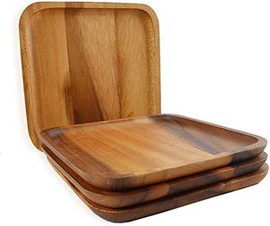 plato cuadrado de madera - Product Image 1