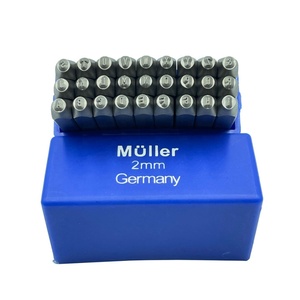 <b>German</b> Letter Classic Design 27pcs 2mm Alphabet Steel <b>Stamp</b> Set - Product Image 1