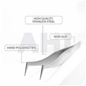 Pince à cils personnalisée avec logo, haute qualité, durable, en acier inoxydable, pointe fine, outil pour extensions de cils, longueur 125-150 mm, vente en gros, marque privée - Product Image 2