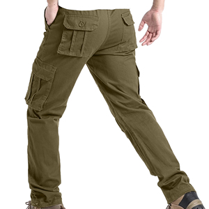 Pantalons cargo pour hommes sur mesure, vente en gros, pantalons de travail décontractés multi-poches, taille élastique, fabricant de vêtements OEM ODM, étiquette privée - Product Image 3