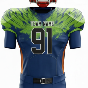 Conjunto de Camiseta y Pantalones Cortos de Fútbol Americano Estampados, Cómodos, Transpirables, Uniformes Unisex, Venta al Por Mayor - Product Image 4