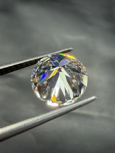Round Brilliant Cut Lab Created Moissanite Loose Gemstone For Jewelry Making Color Play <b>Fire</b> Effect - Product Image 3