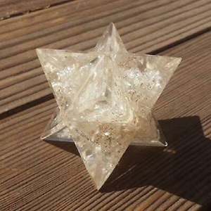 ดาว8จุด Merkaba ดาวคริสตัลธรรมชาติหินอัญมณีสีชมพูกุหลาบควอตซ์ orgone - Product Image 6