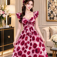 Gaun Pleated Kasual Wanita Elegan, Pinggang Alami, Slim Fit, Tanpa Tali, Bahan Chiffon, Dapat Dicuci, Harga Pabrik, Dapat Dipesan Sesuai Keinginan