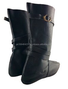 Botte mi-mollet en cuir 100% de haute qualité pour hommes et femmes avec logo d'exigence personnalisé - Product Image 2