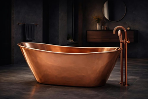 Bañera Decorativa de Cobre Estilo Vintage, Bañera de Lujo para Uso en Hoteles, Bañera Ovalada de Cobre, Bañera Vintage de Lujo para Baños Premium - Product Image 2