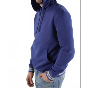 Sudadera con Capucha Varsity 100% Poliéster Forro Polar con Ribetes Acanalados, Logotipo Frontal, Diseño Liso, Manga Larga, Bolsillo Bordado para Hombre - Invierno - Product Image 2