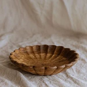 Tazón de Servir Ecológico de Madera de Acacia de Lujo, Tazón Redondo Grande con Vetas Naturales para Ensaladas, Ideal para Cenas Elegantes y Fiestas - Product Image 3