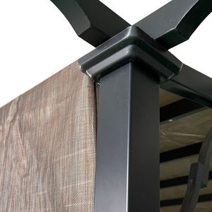 Telo Ombreggiante Traspirante in HDPE Marrone 13 x 7.7 con Occhielli per Tende da Sole e Pergole da Esterno - Product Image 5