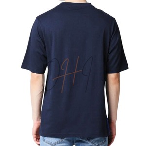 Camiseta de Manga Corta para Hombre, Color Azul Marino, Cuello Redondo, con Estampado Tie-Dye en la Parte Delantera, Tejido de Jersey Transpirable, Estilo Casual Holgado, 100% Algodón - Product Image 2