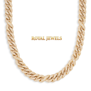 18mm Moissanite Cuban Link <b>Chain</b> Necklace Gold Plated <b>Iced</b> <b>Out</b> Flat Twist <b>Chain</b> for Men Women Party Gift - Product Image 1