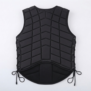 Chaleco Protector Acolchado para Montar a Caballo con Cremallera Frontal y Cordones Laterales Ajustables para Deportes Ecuestres y Entrenamiento - Product Image 3