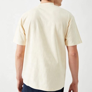 Men's Solid Color Short Sleeve Knitted T-<b>Shirt</b> 100% Cotton Regular Fit Summer Casual O-Neck Pullover Top - Product Image 4