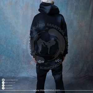 Sudadera con Capucha Oversize de Invierno Personalizada al por Mayor OEM, de Alta Calidad con Logotipo Bordado de Pedrería, de Algodón 100% de Alto Gramaje con Efecto Desgastado por el Sol - Product Image 2