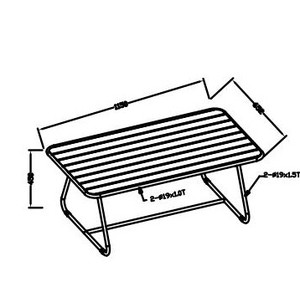 Mesa de Metal para Exteriores, Mesa de Comedor de Acero con Recubrimiento en Polvo para Patio - Product Image 5