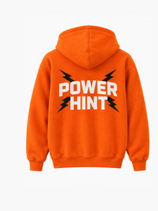Premium Quality Winter Hoodies Fleece Oversized Street Wear Casual Hoodie for Unisex Orange Color Custom Printed Sweatshirt - Product Image 2
