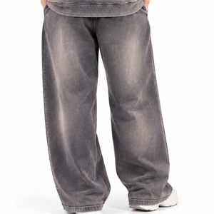 Ensemble T-shirt et pantalon large pour femme, en coton lavé, coupe oversize, manches courtes, décontracté, pour toutes les saisons - Product Image 6