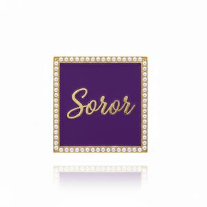 Cadeaux souvenirs, épingles à revers personnalisées en métal émaillé pour club de sororités féminines. - Product Image 5