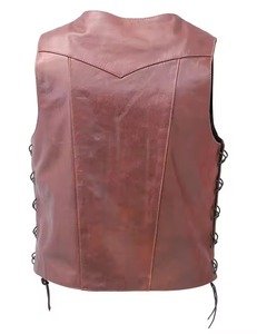 Reasonable price top material Men's Motorcycle Club's Leather <b>Vest</b> anti shrink latest version best Men's Motorcycle Leather <b>Vest</b> - Product Image 3