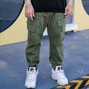 กางเกงคาร์โก้ลำลองผู้ชาย ผ้าทวิลคอตตอนคุณภาพสูง เอวยางยืด น้ำหนักเบา หลายกระเป๋า สีและโลโก้ปรับแต่งได้ - Product Image 5