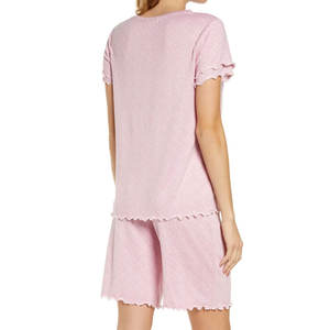 Crew Neck And OEM Service Design High Quality Designing Ladies Cool Summer <b>Twin</b> <b>Set</b> Lightweight Fashion <b>Set</b> Solid Color Design - Product Image 2